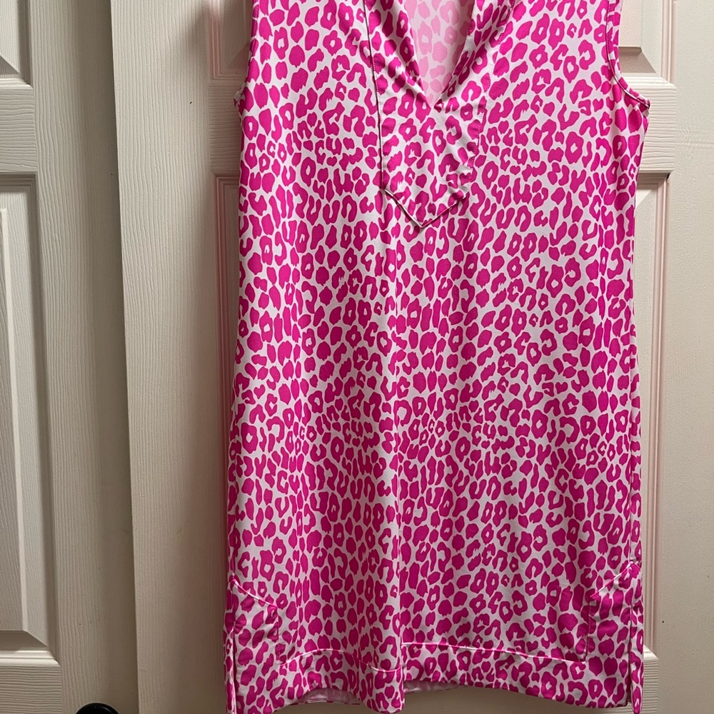 Jude Connally Pink Animal Print Dress